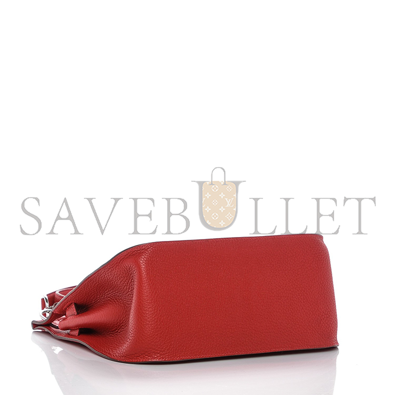 HERMÈS MASTER TAURILLON CLEMENCE JYPSIERE 28 ROUGE CASAQUE (28*22*12cm)